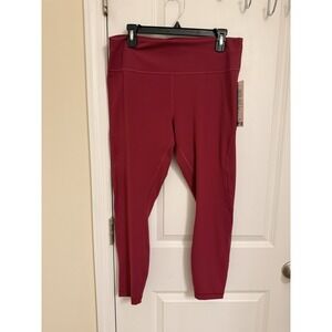 Lululemon Maroon Wunder Train Mesh Leggings Size 14